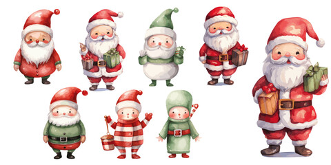 santa and elf set 
