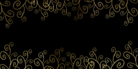 Gold Foil Frame gold splatter frames glitter,Gold stroke  background. Gold sparkle splatter border.
