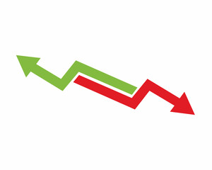 Trading stock exchange arrow exchange price chart vector illustration