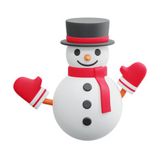 3D rendering Snowman Illustration