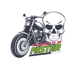 Its risky to be faster always illustration for bike rider use for print, poster, banner and sign