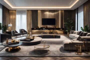 Obraz na płótnie Canvas Luxury modern living room with elegant design