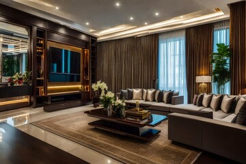 Bangkok, thailand - august 12 2016: beautiful luxury living room