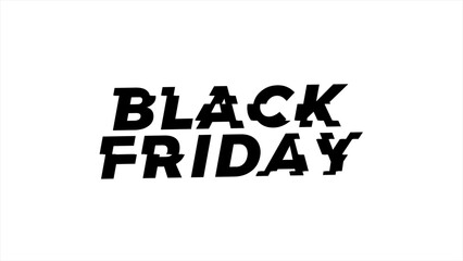 Black Friday glowing banner with glitch effect. Black Friday distorted text with glow effect. BlackFriday sale web banner for advertising. Cyberpunk promo design.