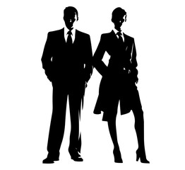 business people silhouettes