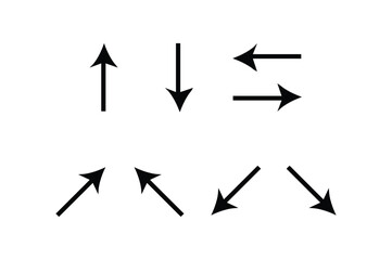set of arrows in different directions for mobile and web apps