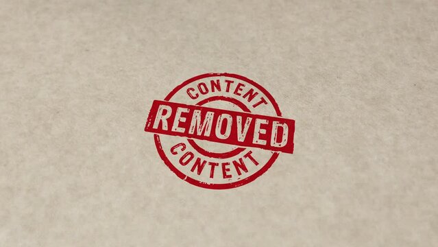 Removed stamp and hand stamping impact animation. Remove and delete content 3D rendered concept.