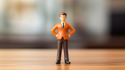 CEO, manager, team leader, businessman toy figurine, made of plastic
