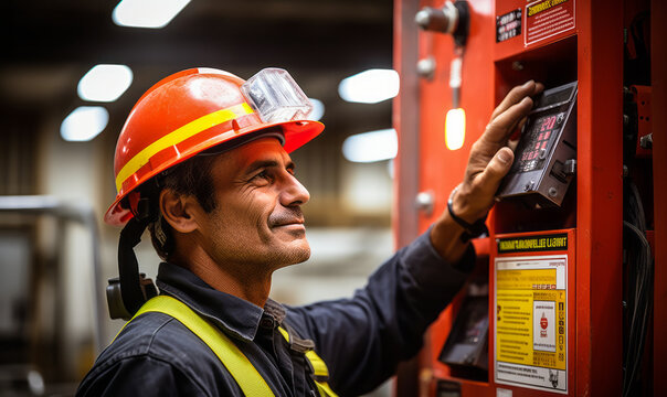 portrait of Fire Inspector, who Inspect buildings and equipment to detect fire hazards and enforce state and local regulations