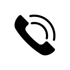 Phone icon. Contact us icon. Telephone symbol. Handset phone icon.