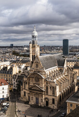 Fototapeta na wymiar Paris skyline panorama with a church