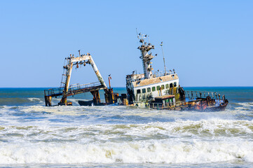 Shipwreck of the fishing trawler 