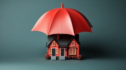 Concept of home insurance presented against