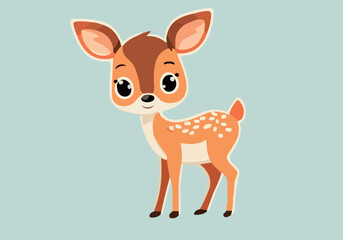 Vector of a cute fawn