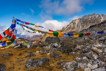 Crédence de cuisine en verre imprimé Ama Dablam Beautiful Himalayan Landscape of Sele La Pass in Kanchenjunga Mountain, Nepal before Chairam Viilage
