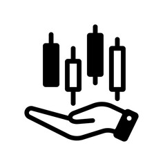 Candlestick (  stock market )  vector icon illustration