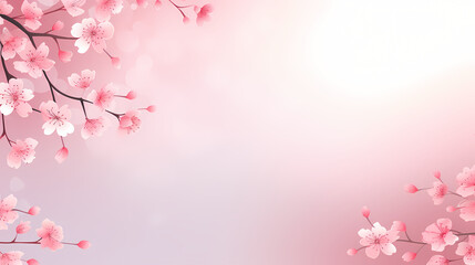 Obraz na płótnie Canvas Cherry blossom pattern PPT background poster web page, spring floral background