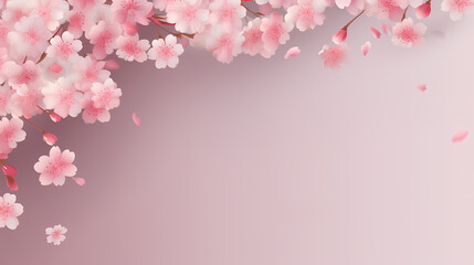 Obraz na płótnie Canvas Cherry blossom pattern PPT background poster web page, spring floral background