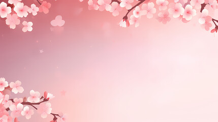 Cherry blossom pattern PPT background poster web page, spring floral background