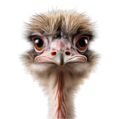 Ostrich on White Isolated on Transparent or White Background, PNG