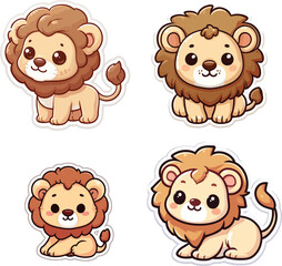 A cute baby Lion sticker