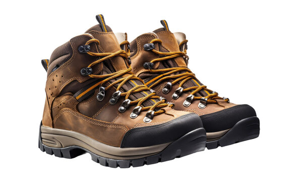 Robust Outdoor Footwear On Isolated Background