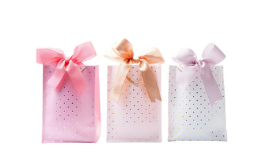 Trendy Gift Bag Delights On Isolated Background