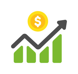 Regular investment (long term investment,) vector icon illustration