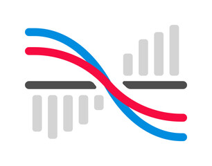 MACD (Moving Average Convergence Divergence) vector icon illustration