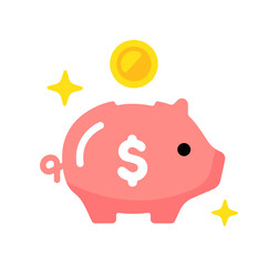 Saving money vector icon illustration