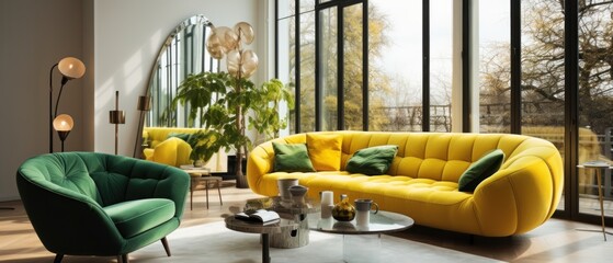 modern bright interiors apartment Living room. Elegant Luxury Interior of Living Room of a Rich House.