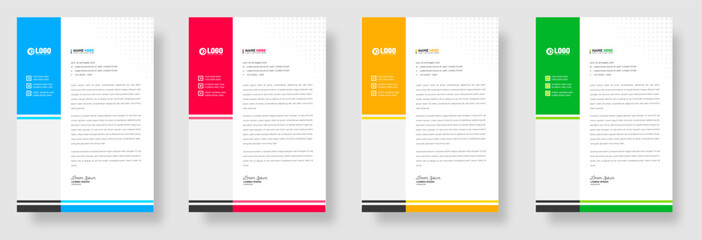 Professional Simple And Clean Elegant Flat Print Ready corporate modern business Abstract style letterhead design template set For Your Project. business letter head bundle trendy design.