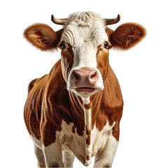 Cow Isolated on Transparent or White Background, PNG