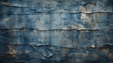 Weathered blue wooden wall with textured pattern