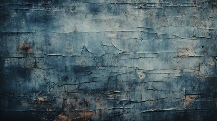 Obraz premium A blue wall with peeling paint on it