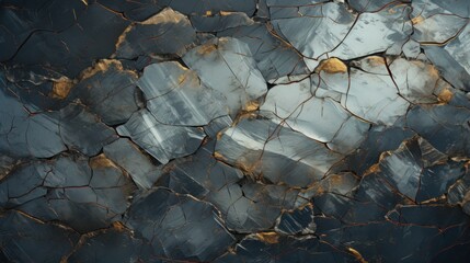 A close up of a rock with cracks in it