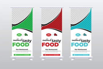 food Retractable Banners design template