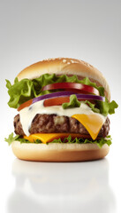 Gourmet Burger With Dripping Sauce, Commercial Photography