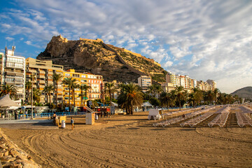 Alicante Beach at sunrise, Spain