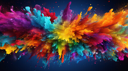 Colorful splattering paint