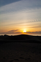 Sand dunes at sunrise