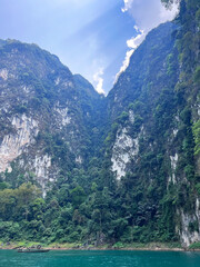 Beautiful view, Boat trip to the islands in Thailand. Khao Sok National Park and Cheo Lan Lake. Nice shoot.