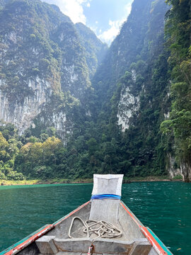 Beautiful view, Boat trip to the islands in Thailand. Khao Sok National Park and Cheo Lan Lake. Nice shoot.