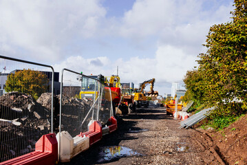 construction of a new railway in UK in autumn