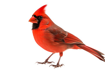 Northern Cardinal Isolated on transparent background. Generative Ai