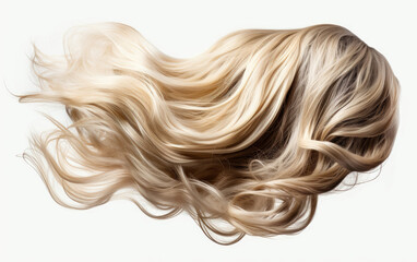 Hair wig isolated on white background - obrazy, fototapety, plakaty