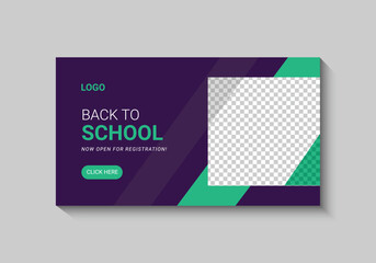 flat design education template