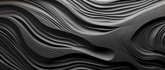 Close-up of metal wavy surface. Beautiful banner for decoration design, print, wallpaper, textile, interior design, poster.