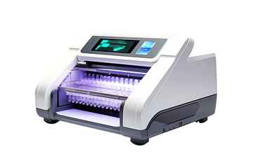 PCR Machine Isolated on transparent background. Generative Ai