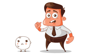 character of a person with a smile vector illustration